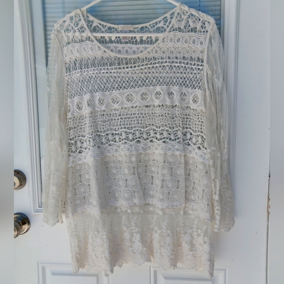 Chico's Tops - Chico's lace blouse XL